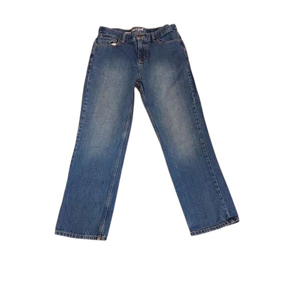 Cat & Jack Relaxed Straight Jeans‎ Medium Wash Denim Girls 16 Fits W24-25